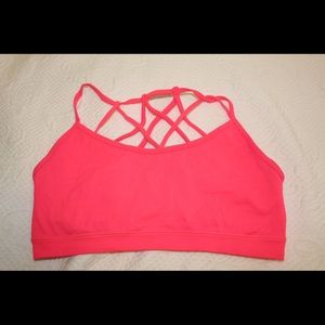 Fabletics pink sports bra